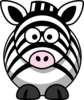 Simple Cartoon Zebra Clip Art